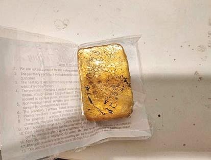 The gold which was seized from smugglers by Customs at KIA in Bengaluru on Wednesday