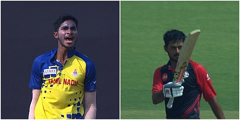 M Siddharth (L) and Ripal Patel. (Photo| Twitter/ @BCCIdomestic)