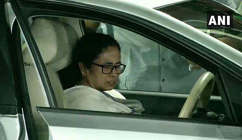 CM Mamata BAnerjee after being discharged from the hospital. (Photo | ANI)