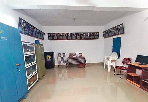 The science lab at Jaidurga High School in Narla Road. (Photo | EPS)