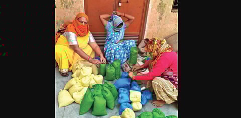 The self-help groups procure dry ration at the village level and then supply it to around 1.5 lakh Anganwadi centres. (Photo | EPS)