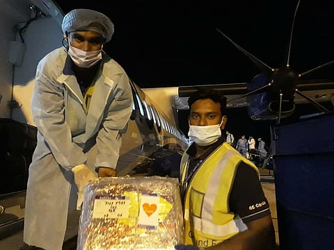 Outbound cargo service started in Hubballi Airport. (Photo |  Express)