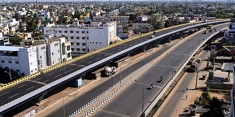 A view of Inner Ring Road in Kolathur. (Photo| Debadatta Mallick, EPS)