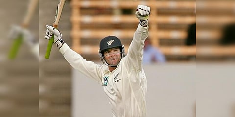 Former New Zealand batsman Nathan Astle celebrates his fastest-ever double ton. (File photo| AFP)