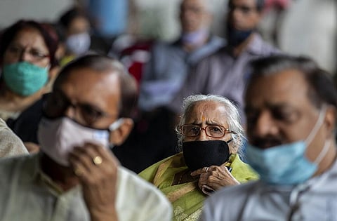 Elderly Indians wait to receive the COVID-19 vaccine at a private hospital in Gauhati, India, Thursday, March 4, 2021. (Photo | AP)