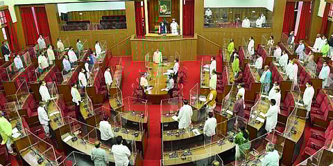 Odisha Legislators during proceedings of the House. (File Photo | EPS)