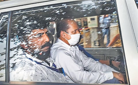 Police officer Sachin Waze being taken to court in Mumbai |Pti