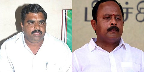 AIADMK chose D Velazhagan (L) and DMK has fielded AP Nandakumar (R)