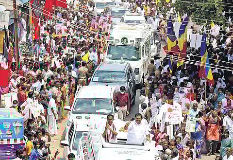 Chief Minister Edappadi K Palaniswami campaigns in Arani on Sunday | S Dinesh