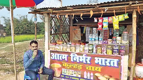 An ‘Atmanirbhar Bharat tea stall set up in Begusarai district | express