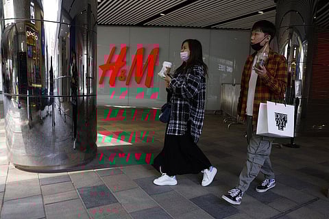 China's ruling Communist Party is lashing out at H&M and other clothing and footwear brands as it retaliates for Western sanctions imposed on Chinese officials. (Photo | AP)