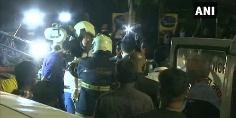 According to DCP Prashant Kadam, around 22 fire tenders reached the hospital to douse the flames. (Photo | ANI)