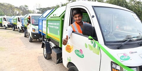 MAUD minister KT Rama Rao flags off 325 Swachh autos for garbage collection in Hyderabad