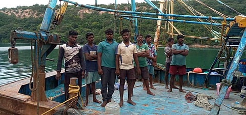 Fishermen from Nagapattinam district under detention in Trincomalee (Photo | Express)