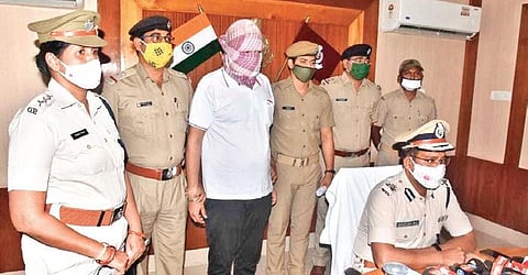 Police parade the accused in front of mediapersons on Friday | Express