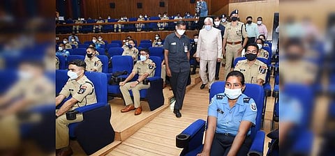 Chief Election Commissioner Sunil Arora visits Sardar Vallabhbhai Patel National Police Academy in Hyderabad. (Photo| EPS)