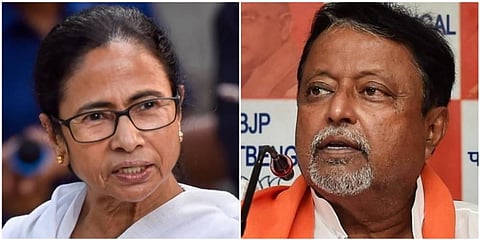 Mamata Banerjee (L) and senior BJP leader Mukul Roy. (File Photo)