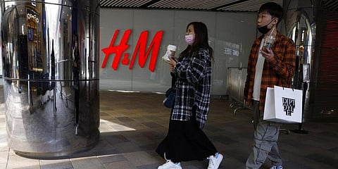 China's ruling Communist Party is lashing out at H&M and other clothing and footwear brands as it retaliates for Western sanctions imposed on Chinese officials. (Photo | AP)
