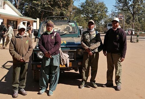 The women tourist guides at the Kanha Tiger Reserve-National Park (Photo | Special arrangement)
