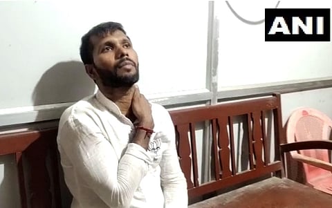 Ashok Dinda injured during election campaigning in West Bengal. (Photo | ANI)