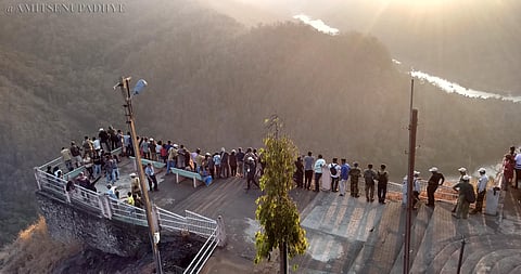 Tourists gather at Syke's Point at Dandeli in this file picture (Photo | Express)