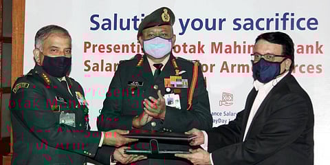 Kotak Mahindra Bank and Indian Army with the signed MoU. (Photo| Twitter/ @adgpi)