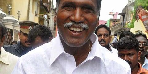 If the DMK-Congress alliance breaks, the NR Congress headed by N Rangasamy (in pic) is expected to join hands with the DMK (Photo | EPS)