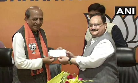 Dinesh Trivedi joined BJP in the presence of the party's national president JP Nadda. (Photo | ANI)