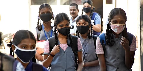 Students on their way to school. (File Photo | U Rakesh Kumar, EPS)