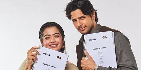 Actors Sidharth Malhotra and Rashmika Madanna starring in 'Mission Majnu'. (Photo | Twitter/@SidMalhotra)