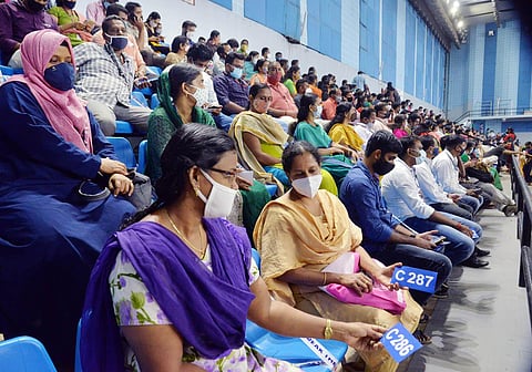 Beneficiaries being administered with  Covid-19 vaccine in Thiruvananthapuram | Vincent Pulickal
