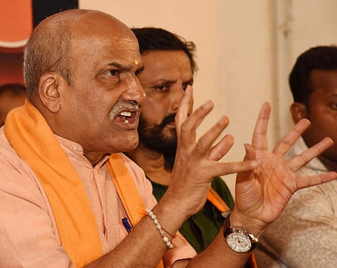 Sri Rama sene chief Pramod Muthalik. (File | Rajesh Shetty Ballalbagh/EPS)