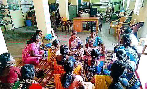 A women’s SHG during their monthly meeting in Kancheepuram | Express
