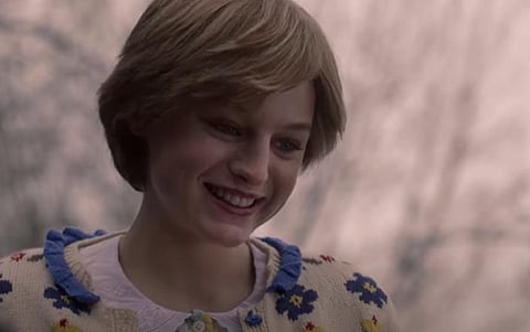 Actress Emma Corrin as Princess Diana in a still from Netflix's 'The Crown' (Photo | YouTube screengrab)