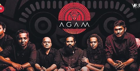 The seven-member Agam, including popular lead singer Harish Sivaramakrishnan 