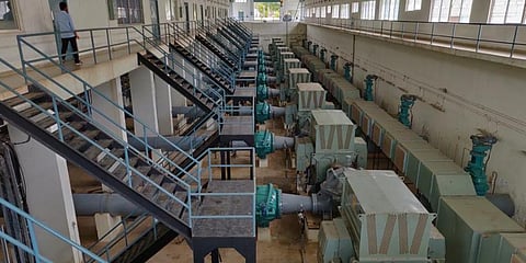 The sixth pump at T.K Halli Pumping station has been made operational to supply the City an additional 35 million litres of water per day. (Photo by special arrangement)