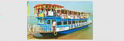 A boat is ready to commence operations to Papikondalu in River Godavari | Express