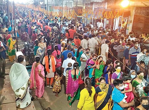Devotees congregate at Desibehera street for Budhi Thakurani Yatra | Express