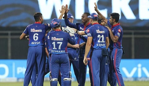 Delhi Capitals players. (Photo | IPL)
