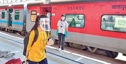 The standard operating procedure (SOP) for movement of trains brought out by the Indian Railways specifies that all passengers should be advised to wear a face cover.