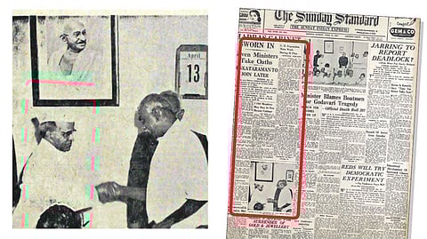 Governor AJ John (L) congratulates Kamaraj after his swearing-in | Express