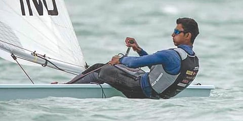 Indian sailor Vishnu Saravanan (Photo | EPS)