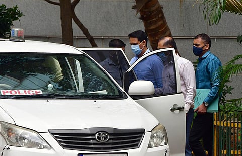 NIA produce Mumbai Crime branch officer Sunil Mane for his alleged role in Antilia bomb scare and Mansukh Hiran murder case to a Sessions Court in Mumbai. (Photo | PTI)