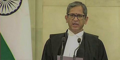 Justice NV Ramana (Photo | Prateek Som Twitter)