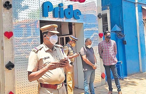 Sanu Mohan in front of a casino in Goa