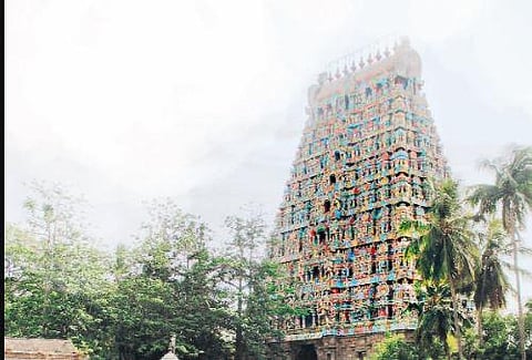 Where God Siva appeared as a peacock