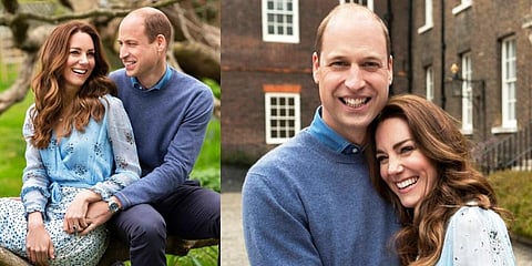 Britain's Prince William and Kate, Duchess of Cambridge, at Kensington Palace photographed this week in London. (Photos | AP)