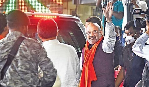 Union Home Minister Amit Shah visits Harbour constituency at Sowcarpet on Friday | Martin Louis