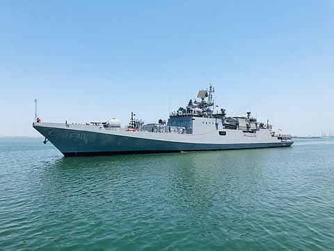 Navy Warship at Bahrain Port
