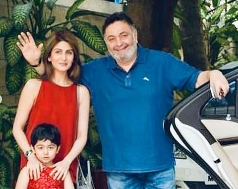 Riddhima Kapoor Sahni and late actor Rishi Kapoor. (Photo | Riddhima Kapoor Sahni Instagram)